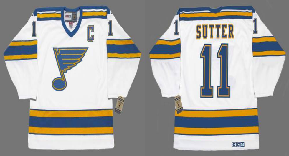 2019 Men St.Louis Blues 11 Sutter white CCM NHL jerseys